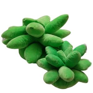 🍒 Set of 2  Novelty Succulent Plant Pillows Green 18" Large Plush Soft Kids Toy